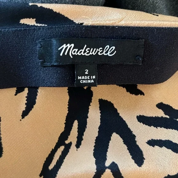 Madewell 100% silk leopard print midi skirt size 2 - Picture 3 of 4